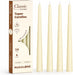 Ivory Taper Candles 10 Inch, 4 Pack Dripless Unscented Candle Sticks, 7 H