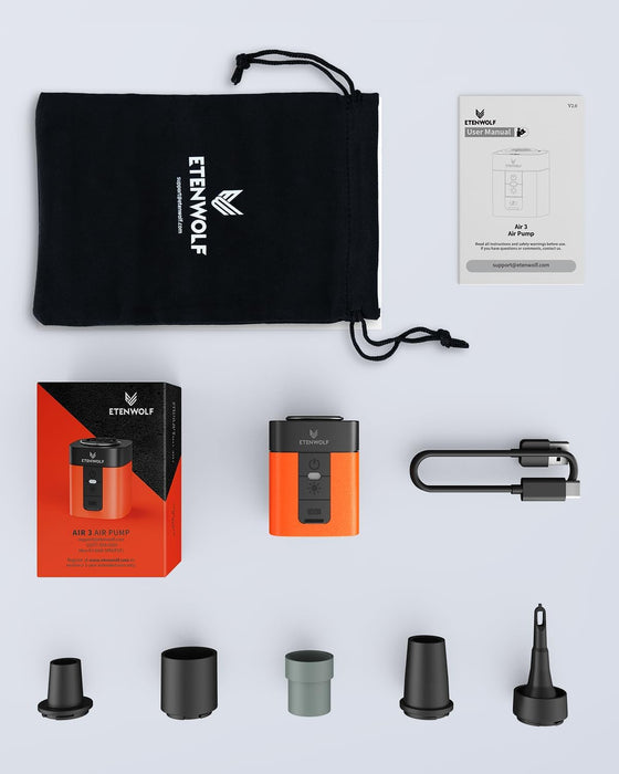 AIR 3 Air Pump for Inflatables with 2600mAh Battery& Camping Light