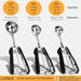 Cookie Scoop Set, 3Pcs Ice Cream Scoop, Cookie Scoops for Baking Set of 3, 18/8 Stainless Steel Cookie Scooper for Bakin