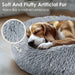 Dog & Cat Bed for Indoor Cats, 20in Calming Donut Bed (Light Grey)