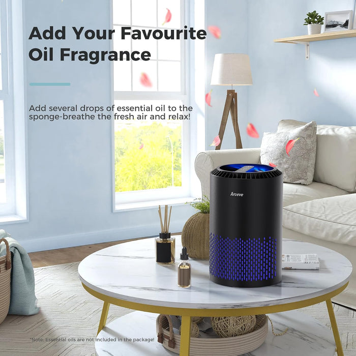 Air Purifiers for Bedroom with Sleep Mode Speed Control-MK01A(Black)