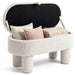 Corduroy Storage Bench with Hidden Compartment