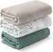 Muslin Swaddle Blankets for Newborn, 3 Pack Breathable Soft Receiving Blanket, Large 38 x 40 inches Swaddle Wrap Burping Clothes, Essentials Infant Shower Items, Toddler Gift (Bright Colors)