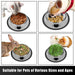 2 Pcs Non-Slip Stainless Steel Small Cat Food Bowls - Unbreakable, Thicken 7 Oz Cat Dishes - Indoor, Removable Rubber Ba