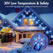 Christmas Snowflake Lights - 13ft 192LED Snowflake Icicle Lights with 16 Drops, 12 Modes and Timer, IP65 Waterproof Connectable Christmas Light for House Eave Window Indoor Outdoor Decoration