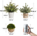 4 Pack Small Fake Plants in White Pulp Pot for Home Decor