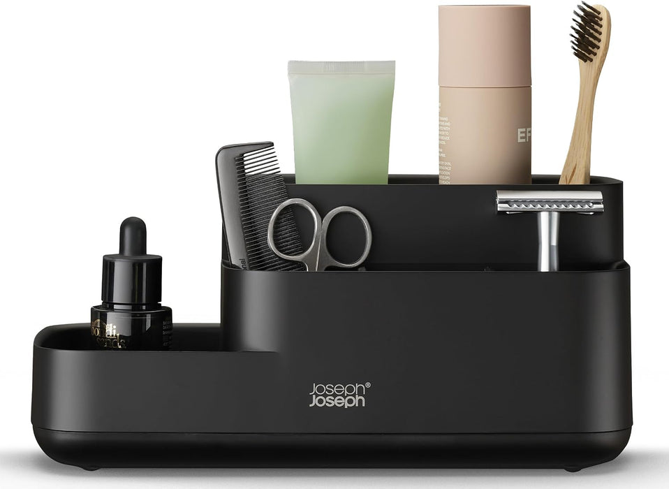 Joseph Joseph EasyStore - Bathroom Storage Caddy Organizer for bathroom accessories, Matt Black
