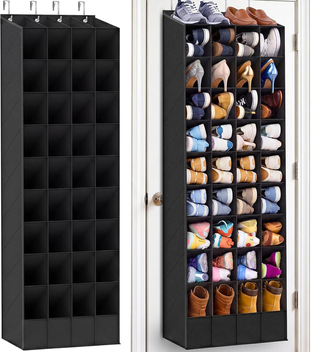 Over the Door Shoe Organizer, 40 Pockets, Up to 40 Pairs