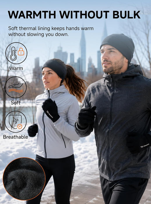Winter Gloves for Men Women - Upgraded Touch Screen Cold Weather Thermal Warm Knit Glove for Running Driving Hiking