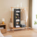 6 Tier Hanging Closet Organizer with 2 Sturdy Hooks, Grey