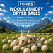 Natural Wool Dryer Balls | Reusable Natural Fabric Softener | Reduces Wrinkles & Drying Time | Large Dryer Balls is a Be