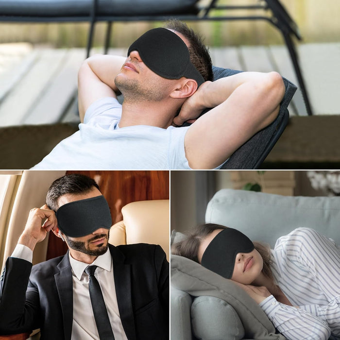 100% Blackout Sleep Eye Mask for Women Men, Zero Pressure Sleep Mask