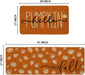 Orange Hello Pumpkin Fall Kitchen Mats Set of 2 - 17x29+17x47"
