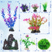 Aquarium Artificial Plants & Rock Cave Betta Fish Tank Decor Set