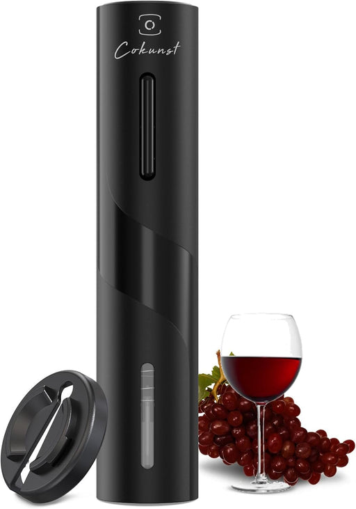 Electric Wine Bottle Opener with Foil Cutter, Automatic Corkscrew