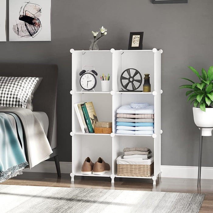 Closet Organizers and Storage, 6 Cube Storage Organizer, White