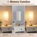Touch Bedside Table Lamp for Bedroom, Stepless Dimmable, USB A+C, AC Outlet