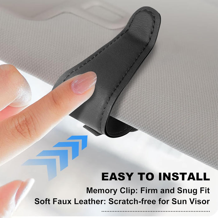 2 Pack Sunglass Holder for Car Visor, Magnetic, Easy to Hold