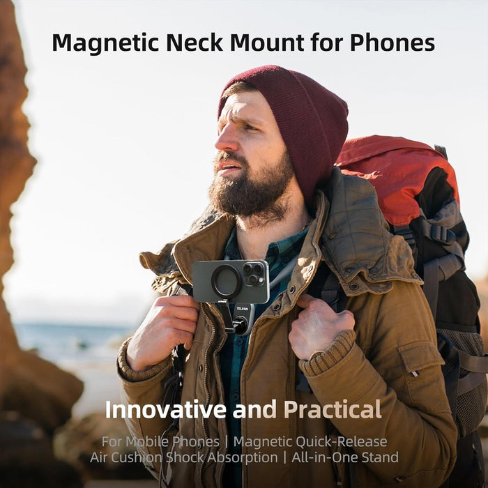 Magnetic Neck Mount for Phones, Neck Phone Holder POV/Vlog Mount