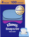 Snap & Go Ultra Soft Facial Tissues, 4 Packs, 25 Tissues per Pack