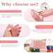 IcyMe Rose Quartz Roller & Gua Sha Facial Tool Set for Depuffing
