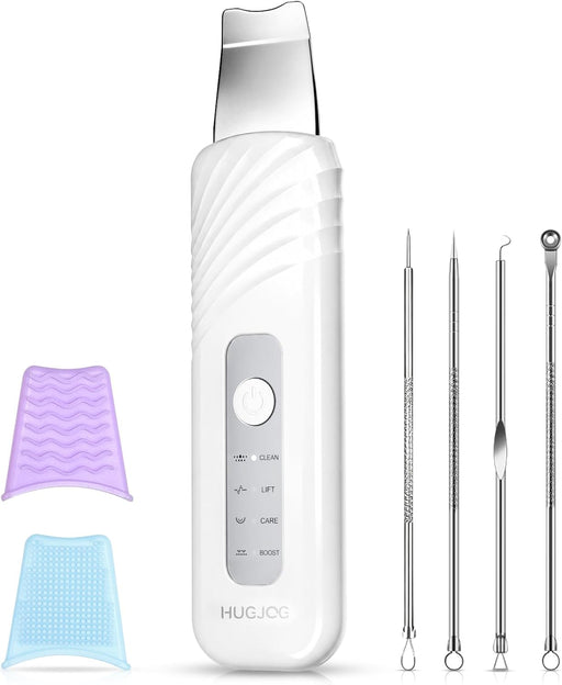 Blackhead Remover Tools, Face Scrubber Skin Spatula for Facial Cleansing, 4 Modes Pore Cleaner with 304 Stainless Steel 