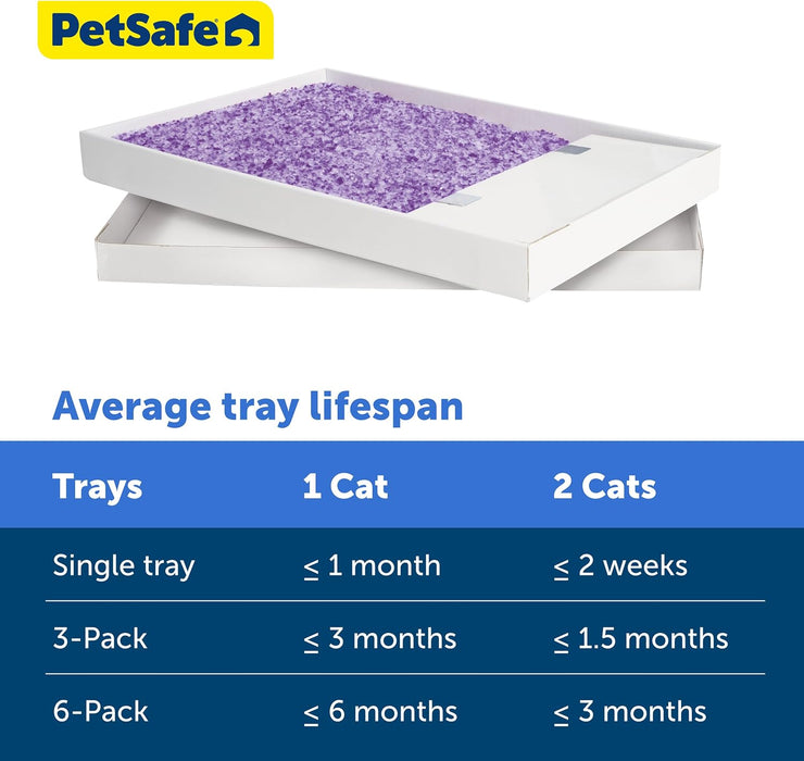 ScoopFree Disposable Crystal Litter Tray, Lavender Scent, 3 Pack