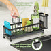 Sink Caddy Organizer with Drying Stone, Black Sponge Holder for Kitchen