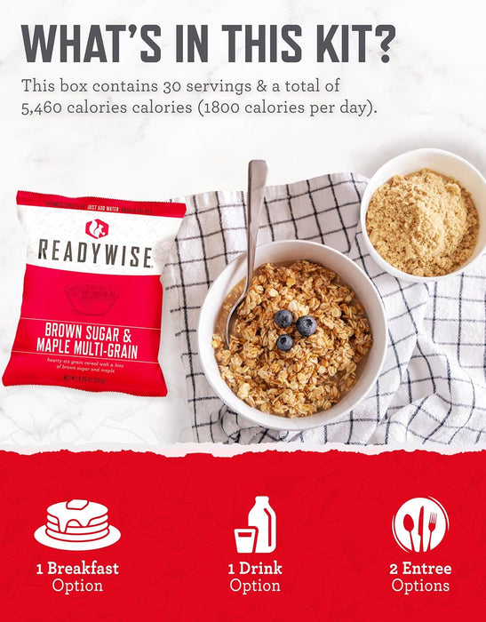 Emergency Food Supply Meals 72 Hour Survival Kit, 30 Servings