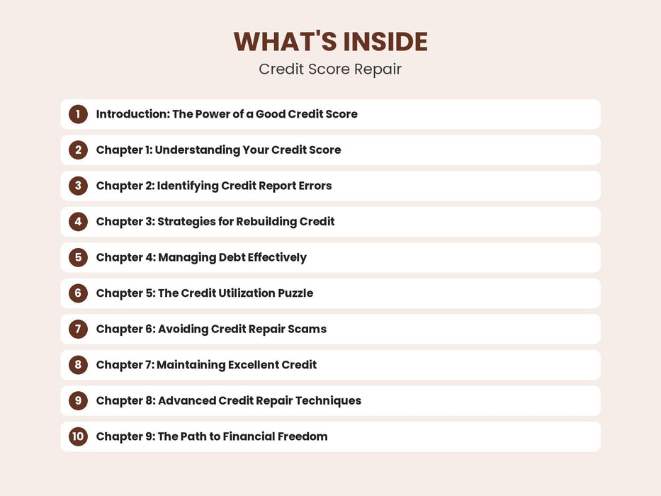 Credit Score Repair: Improve and Maintain Your Credit