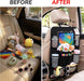 Backseat Car Organizer w/ 10 Storage Pockets 11" Tablet Holder, 2 PCS Black