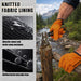 Magnetic Quick-Release Cowhide Work Gloves for Men, Heavy-Duty Leather Gloves with Dual Belt Clips, Reinforced Thumb, Soft Knit Lining for Camping, Firewood, Gardening, Construction, Farm and Yard Work