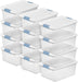 Latching Box with Lids for Home and Office, 15 Quart, 12-Pack