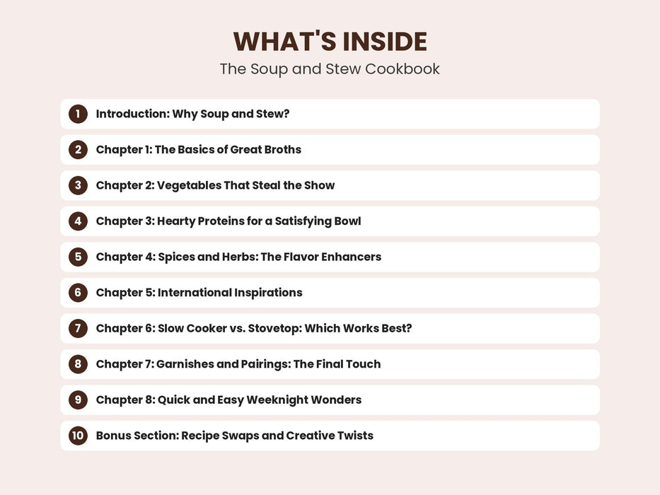 The Soup and Stew Cookbook: Comfort in a Bowl