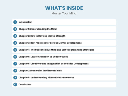 Master Your Mind: Develop the Mindset Behind Greater Success