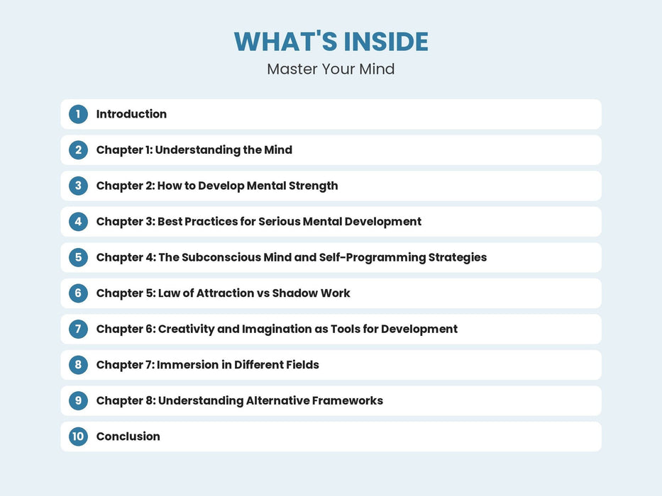Master Your Mind: Develop the Mindset Behind Greater Success