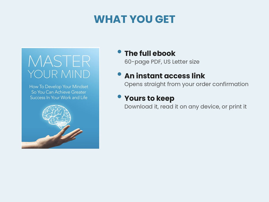 Master Your Mind: Develop the Mindset Behind Greater Success