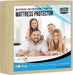 Waterproof Mattress Protector Twin Size, Premium Terry Mattress Cover 200 GSM, Breathable, Fitted Style with Stretchable Pockets (White)