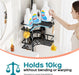 Shower Caddy Tension Pole: 4-Tier Adjustable Corner Organizer Black
