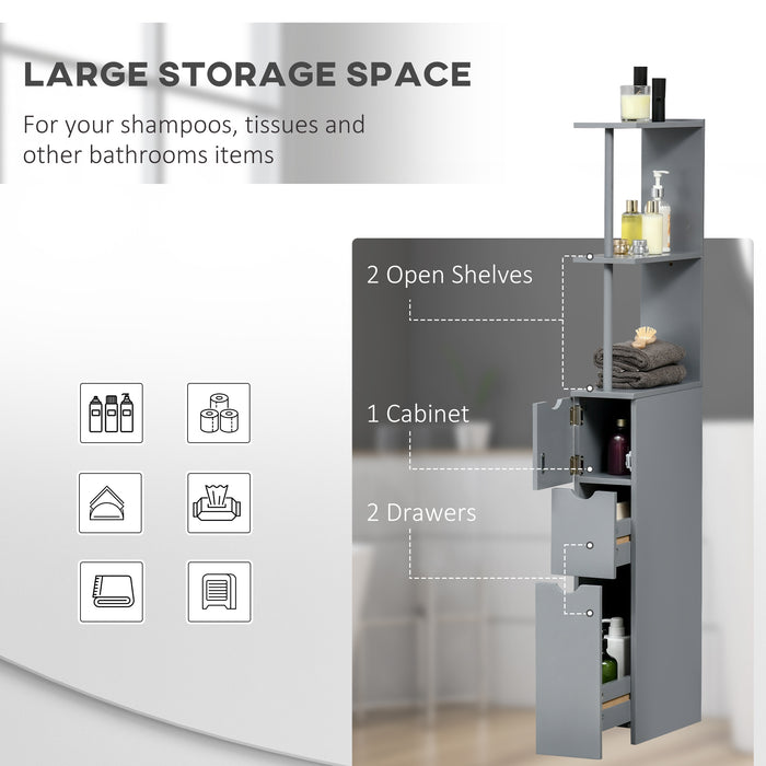 Narrow Bathroom Linen Storage Cabinet