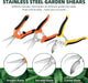 3 Pack Garden Pruning Shears Scissors Clippers Stainless Steel