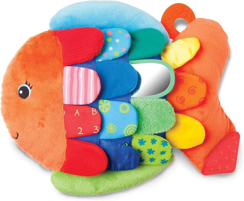 Melissa & Doug K’s Kids, Flip Fish Stuffed Animal, Soft Baby Book, Multi-Textured Squeaking & Crinkling Infant Sensory T
