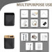 Bamboo Bathroom Accessories Set 6 Piece Square Spiral Set,Black