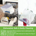 6 Pack Reusable Gallon Freezer Bags Dishwasher Safe, Gray