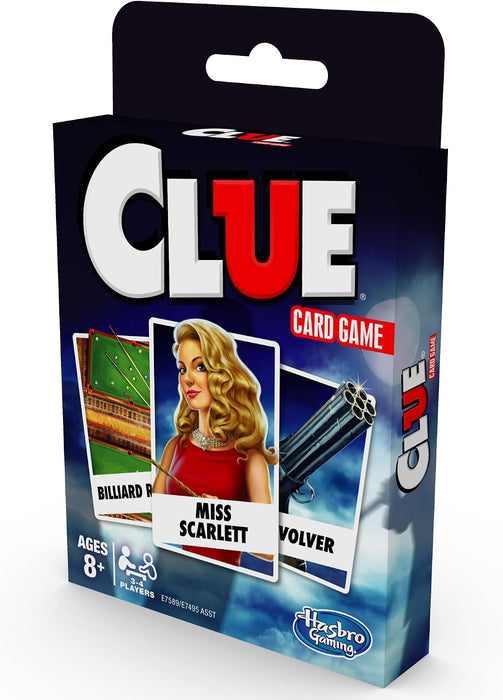 Clue Card Game, 3-4 Player Strategy Game, Fun Summer Activities, Vacation Travel Essentials, Ages 8+