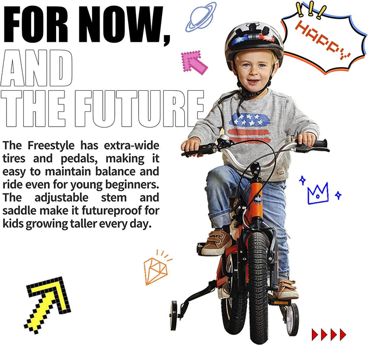 Freestyle Kids Bike for Boys Girls Ages 3-10 Years