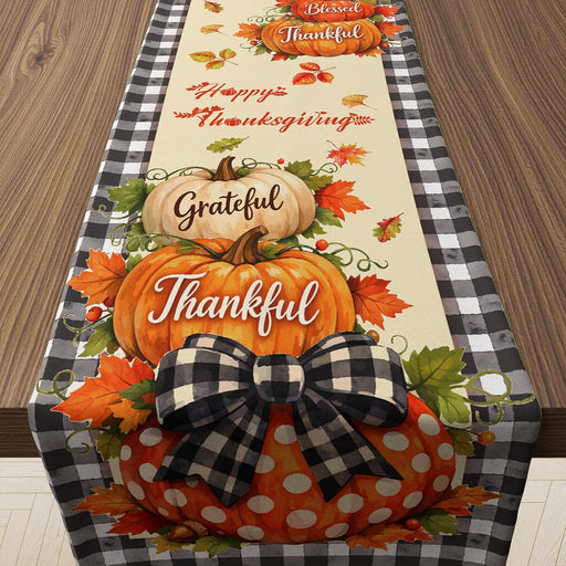 Thanksgiving Decorations - Happy Thanksgiving Table Runner | Thanks Giving Table Decor | Friendsgiving Party Decorations