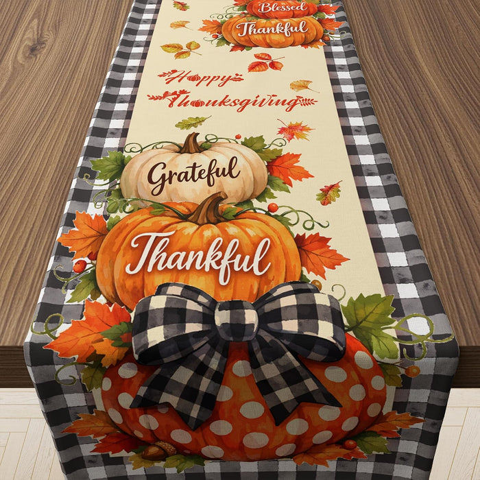 Thanksgiving Decorations - Happy Thanksgiving Table Runner | Thanks Giving Table Decor | Friendsgiving Party Decorations
