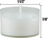 96 Count White Unscented Smokeless Long Burning Clear Cup Tea Light Candles with 6 to 7 Hour Burn Time