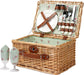 Wicker Picnic Basket for 2, Vintage Picnic Basket - Flower